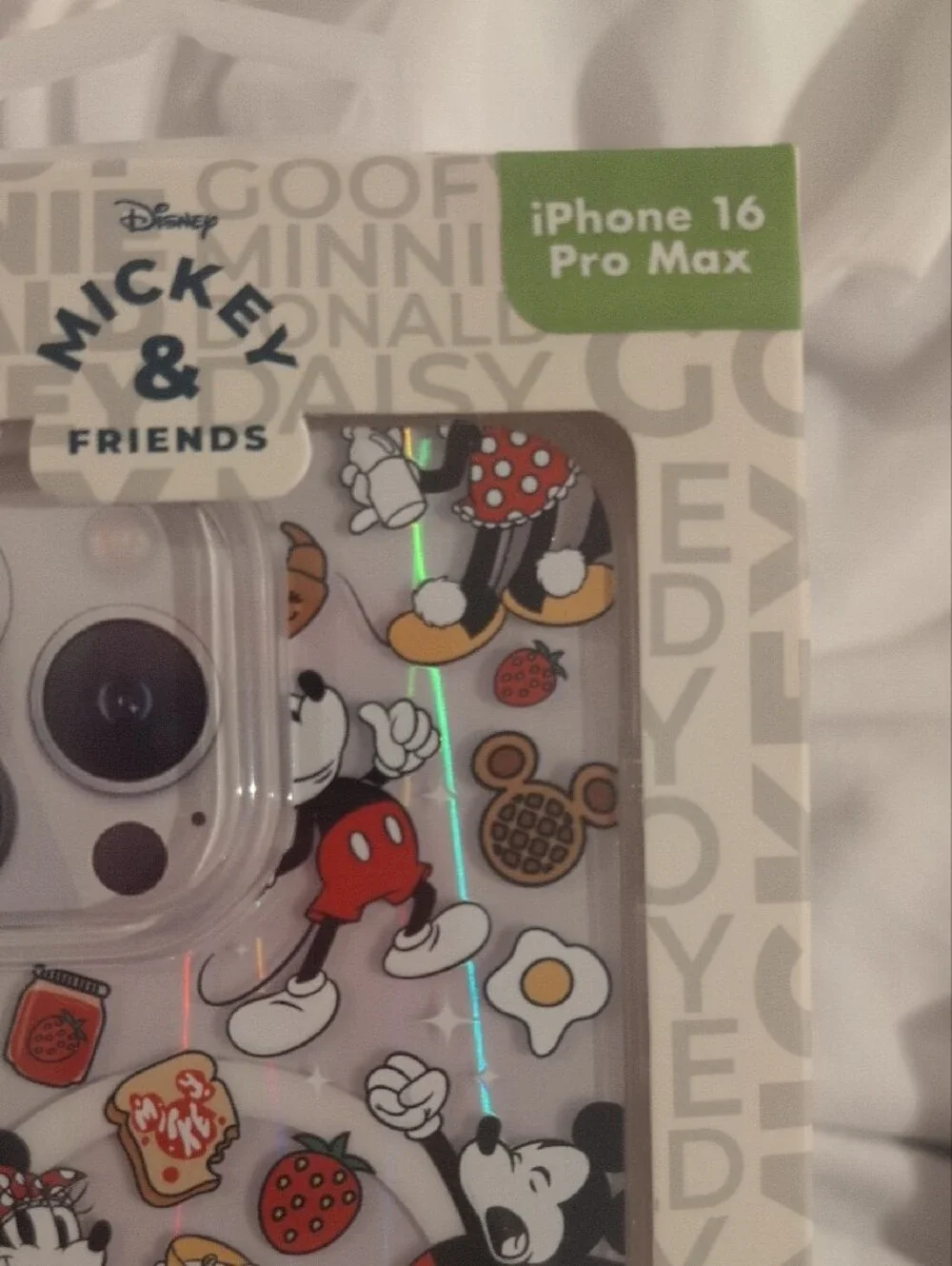 Disney Minnie & Mickey Clear Phone Case with Red, Black, Yellow Accents